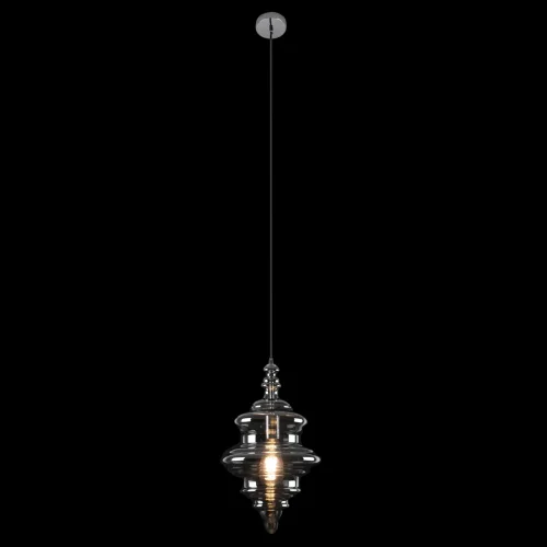 Светильник подвесной La Scala 2075-A LOFT IT чёрный 1 лампа, основание хром в стиле современный выдувное фото 2