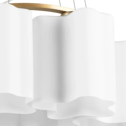 Люстра подвесная Nubi 802163 Lightstar белая на 6 ламп, основание бежевое в стиле современный арт-деко  фото 3