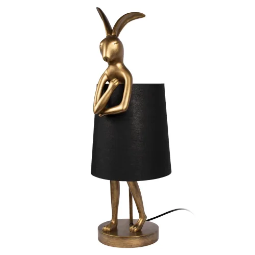 Настольная лампа Lapine 10315/B Black LOFT IT чёрная 1 лампа, основание золотое смола в стиле современный животные фото 3
