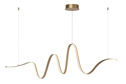 Светильник подвесной LED Lambada 52401/34/02 Lucide латунь матовый золото на 1 лампу, основание латунь матовое золото в стиле современный линейный