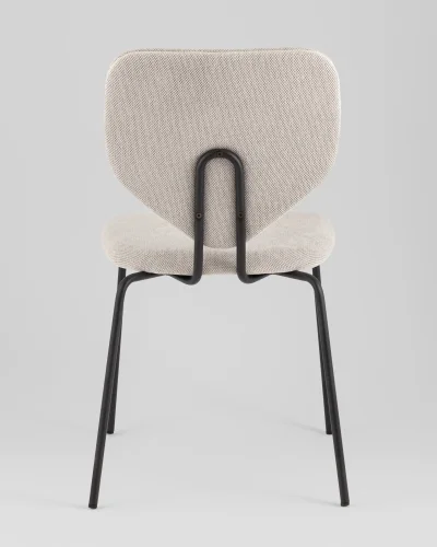 Стул обеденный Masey, бежевый УТ000039579 Stool Group, бежевый/рогожка, ножки/металл/чёрный, размеры - ***** фото 4