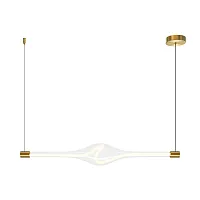 Светильник подвесной LED Loop MOD290PL-L23BS3K Maytoni прозрачный на 1 лампу, основание латунь в стиле современный хай-тек выдувное