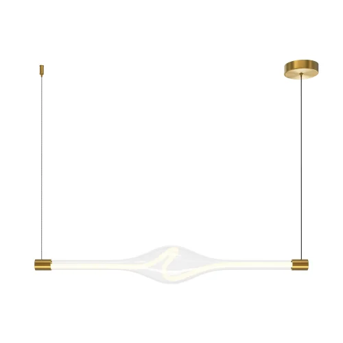 Светильник подвесной LED Loop MOD290PL-L23BS3K Maytoni прозрачный на 1 лампу, основание латунь в стиле современный хай-тек выдувное