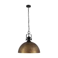 Светильник подвесной лофт Combwich 43214 Eglo бронзовый 1 лампа, основание чёрное в стиле лофт 