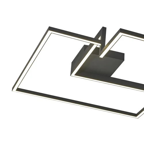 Светильник потолочный LED Boutique 7686 Mantra чёрный 1 лампа, основание чёрное в стиле современный хай-тек квадраты фото 2