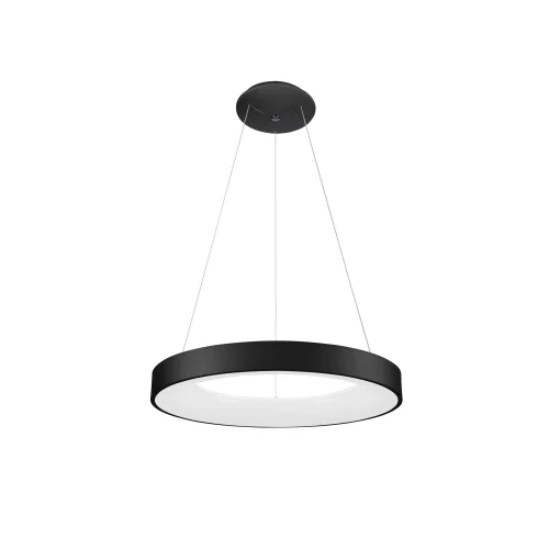 Светильник подвесной LED 0684CL-80BK Milosh Tendence чёрный 1 лампа, основание чёрное в стиле современный хай-тек кольца