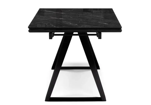 Стеклянный стол Маккарти 160(220)х90х75 дарк / черный 553532 Woodville столешница чёрная из стекло мдф фото 4