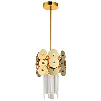 Светильник подвесной BEYOND 76015/1W GOLD Natali Kovaltseva прозрачный золотой 1 лампа, основание золотое в стиле современный 