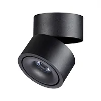 Светильник накладной LED Groda 358773 Novotech чёрный 1 лампа, основание чёрное в стиле современный круглый