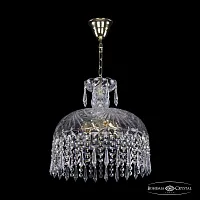 Светильник подвесной 14781/35 G Drops Bohemia Ivele Crystal прозрачный 6 ламп, основание золотое в стиле классический drops