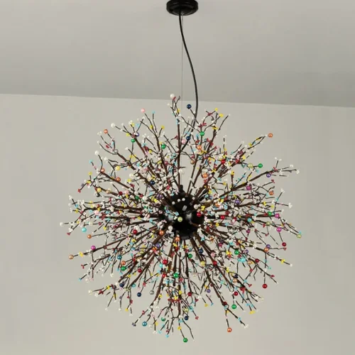 Люстра подвесная MARITZA D60 Multicolor 219494-23 ImperiumLoft разноцветная на 8 ламп, основание чёрное в стиле флористика скандинавский современный фото 20