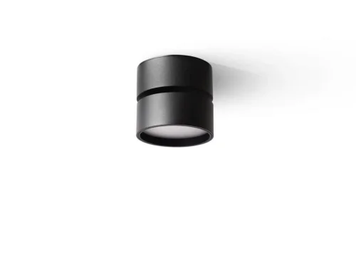 Светильник накладной LED Lenno OML-101319-12 Omnilux чёрный на 1 лампу, основание чёрное в стиле хай-тек круглый