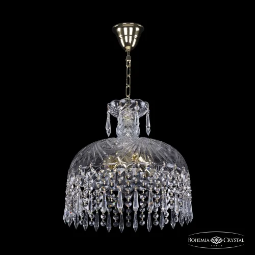 Светильник подвесной 14781/35 G Drops Bohemia Ivele Crystal прозрачный 6 ламп, основание золотое в стиле классический drops