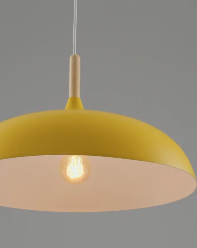 Светильник подвесной Hygo V10653-1P Moderli жёлтый 1 лампа, основание жёлтое в стиле современный скандинавский лофт  фото 3