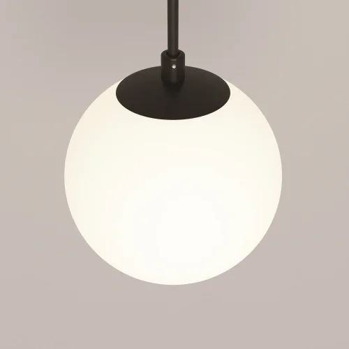 Светильник подвесной LED встраиваемый Luna P039PL-5W4K-10INS-B Maytoni белый на 1 лампу, основание чёрное в стиле современный хай-тек шар фото 11