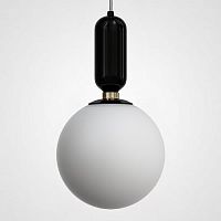 Светильник подвесной Parachilna 179981-22 ImperiumLoft белый 1 лампа, основание чёрное в стиле современный молекула шар