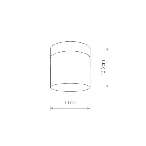 Светильник накладной Cayo 8055-NW Nowodvorski белый на 1 лампу, основание чёрное в стиле современный круглый фото 3