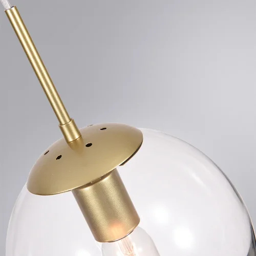 Светильник подвесной Volare A1920SP-1GO Arte Lamp прозрачный 1 лампа, основание золотое в стиле современный шар фото 2