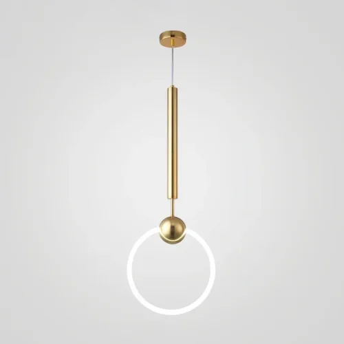Светильник подвесной RING L D30 Розовое золото 178412-26 ImperiumLoft белый 1 лампа, основание золотое в стиле современный 
