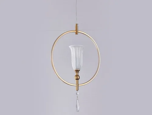 Светильник подвесной 4801/S Newport белый 1 лампа, основание золотое в стиле современный 