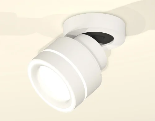 Светильник накладной XM8101023 Ambrella light белый 1 лампа, основание белое в стиле хай-тек круглый фото 3