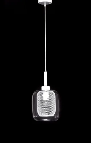 Светильник подвесной Bessa LDP 11337 WT Lumina Deco прозрачный белый 1 лампа, основание белое в стиле современный лофт  фото 2