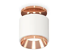 Светильник накладной Techno spot XS7510140 Ambrella light белый на 1 лампу, основание золотое в стиле хай-тек современный круглый