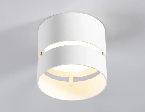 Светильник накладной TN71050 Ambrella light белый 1 лампа, основание белое в стиле хай-тек современный круглый фото 5