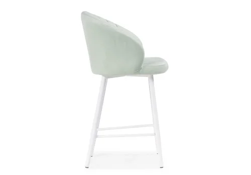 Полубарный стул Бэнбу velutto 14 / белый 499989 Woodville, зелёный/велюр, ножки/металл/белый, размеры - ****550*560 фото 3