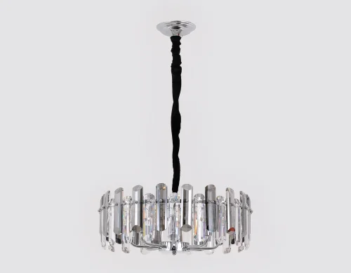 Люстра подвесная Traditional TR5303 Ambrella light прозрачная на 8 ламп, основание хром в стиле классический  фото 7