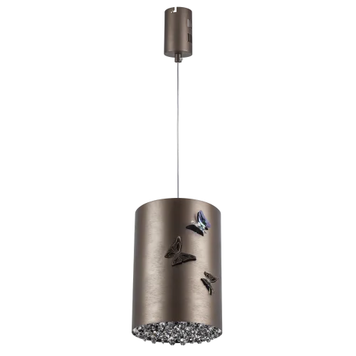 Светильник подвесной LED Faraone 701101 Lightstar прозрачный коричневый бронзовый 1 лампа, основание коричневое бронзовое в стиле современный арт-деко бабочки