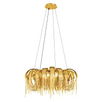 Люстра подвесная Volver 10404/800 GD LOFT IT золотая на 8 ламп, основание золотое в стиле арт-деко цепочки Люстра подвесная Volver 10404/800 GD LOFT IT золотая на 8 ламп, основание золотое в стиле арт-деко цепочки