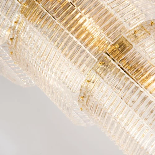 Люстра подвесная Prestige 2974-12P Favourite прозрачная на 12 ламп, основание золотое в стиле современный каскад фото 3