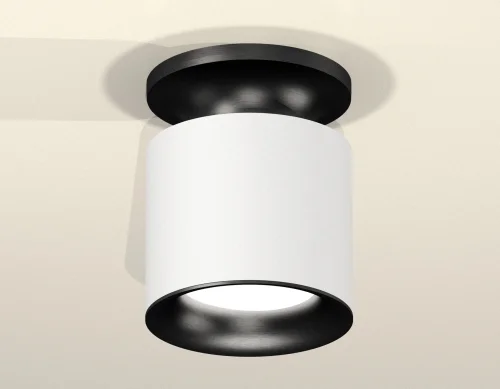 Светильник накладной XS7401082 Ambrella light белый 1 лампа, основание чёрное в стиле хай-тек современный круглый фото 4