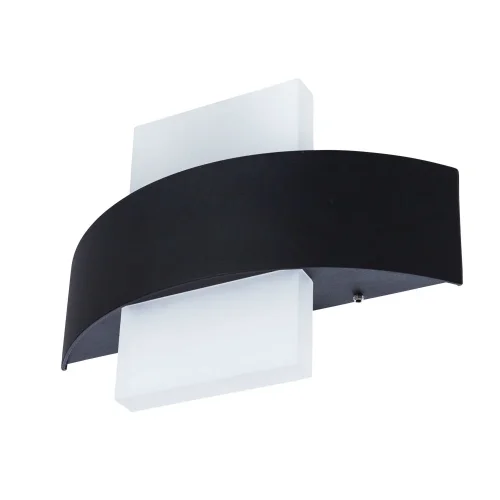 Настенный светильник уличный LED Groce A1444AP-1BK Arte Lamp уличный IP54 чёрный на 1 лампу, плафон чёрный белый в стиле современный LED