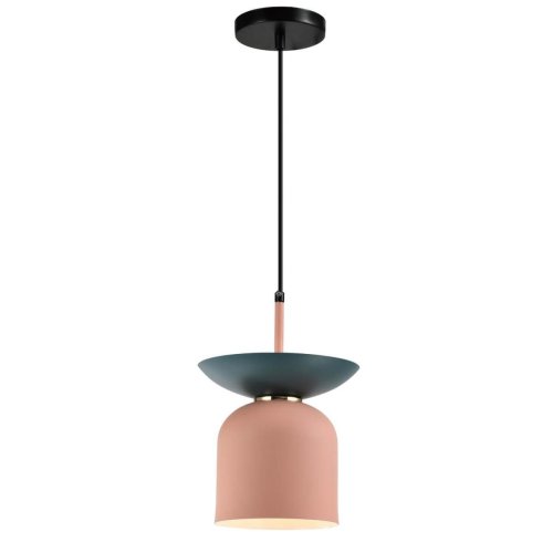 Светильник подвесной Lecce V10441-1P Moderli розовый 1 лампа, основание чёрное в стиле современный 