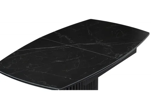 Керамический стол Фестер 160(205)х90х76 черный мрамор / черный 572422 Woodville столешница чёрная из керамика фото 6