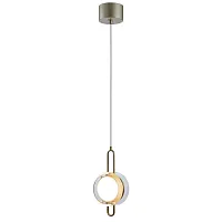Светильник подвесной LED Yo-yo 4334-2P Favourite прозрачный на 2 лампы, основание золотое в стиле современный 