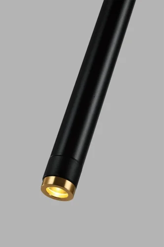 Светильник подвесной LED Como V10467-PL Moderli чёрный 1 лампа, основание чёрное в стиле современный минимализм трубочки фото 3