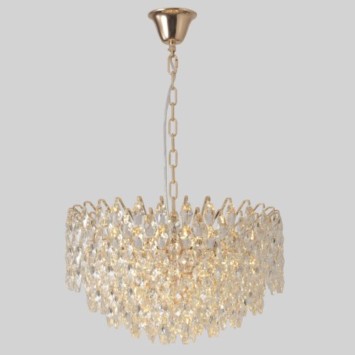 Люстра подвесная HEDONIST SP12 Crystal Lux золотая на 12 ламп, основание золотое в стиле классический фото 4