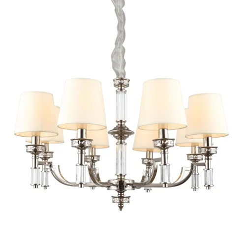 Люстра подвесная Dimaro OML-87803-08 Omnilux бежевая на 8 ламп, основание хром в стиле классический 