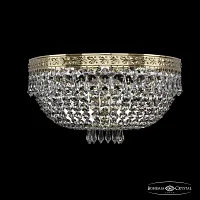 Бра 19271B/35IV G Bohemia Ivele Crystal прозрачный 3 лампы, основание золотое в стиле классический sp