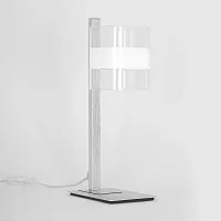 Настольная лампа Вирта CL139810 Citilux прозрачная 1 лампа, основание матовое хром металл в стиле модерн 