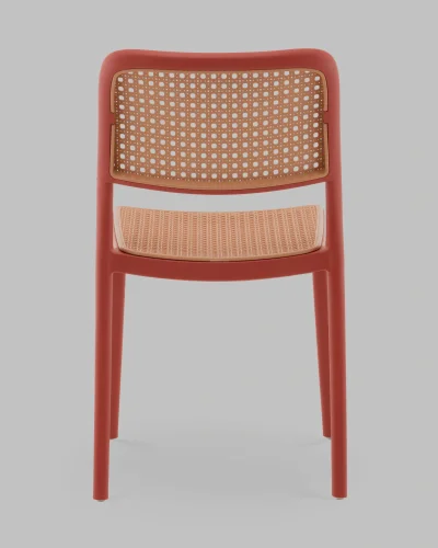 Стул Yona, пластиковый, красный УТ000040841 Stool Group, коричневый/пластик, ножки/металл/красный, размеры - *810**** фото 4