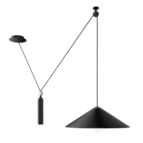 Светильник подвесной Peso P080PL-01B Maytoni чёрный 1 лампа, основание чёрное в стиле лофт скандинавский современный  фото 4