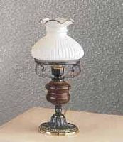 Настольная лампа P 2810 M Reccagni Angelo белая 1 лампа, основание бронзовое коричневое латунь дерево металл в стиле классический 