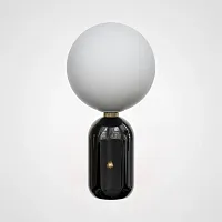 Настольная лампа Parachilna Aballs black (D30) 186153-22 ImperiumLoft белая 1 лампа, основание золотое металл в стиле арт-деко фьюжн современный 