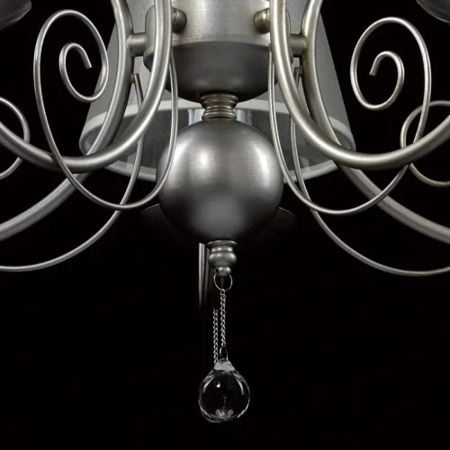 Люстра подвесная Глория 328010705 MW-Light бежевая на 5 ламп, основание серебряное в стиле классика  фото 8