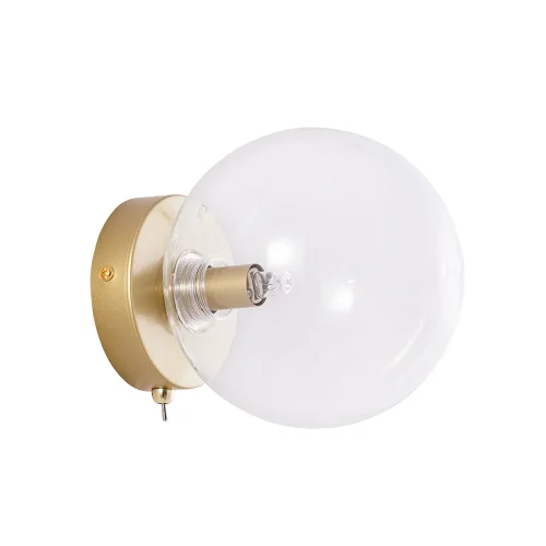 Бра Vincent A7790AP-1GO Arte Lamp прозрачный на 1 лампа, основание золотое в стиле современный 