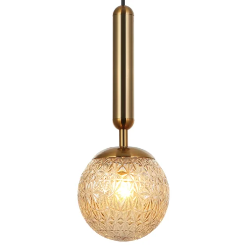 Светильник подвесной Felis 2098/03/01P Stilfort коричневый 1 лампа, основание бронзовое в стиле современный шар фото 2